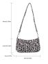 Leopard Print Baguette Bag