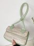 Braided Design Flap Square Bag