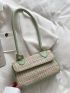 Braided Design Flap Square Bag