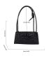 Crocodile Embossed Square Bag