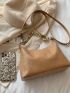 Chain Decor Baguette Bag