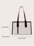 Colorblock Shoulder Tote Bag