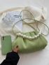 Faux Pearl Decor Ruched Bag