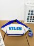 Letter Graphic Fanny Pack Without Bag Charm