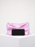 Bow Decor Chain Satin Square Bag