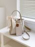 Twilly Scarf Decor Turn Lock Bucket Bag With Inner Pouch