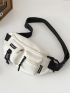 Release Buckle Decor Pocket Front Fanny Pack