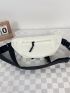 Release Buckle Decor Pocket Front Fanny Pack