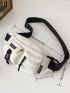 Release Buckle Decor Pocket Front Fanny Pack