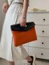 Two Tone Clutch Bag