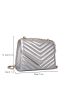 Mini Chevron Pattern Chain Square Bag