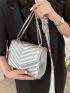 Mini Chevron Pattern Chain Square Bag