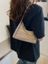 Braided Design Chain Baguette Bag