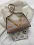 Braided Design Chain Baguette Bag