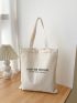 Slogan Graphic Shopper Bag