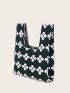 Flower Graphic Crochet Bag