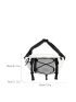 Mesh Panel Release Buckle Decor Fanny Pack