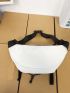 Mesh Panel Release Buckle Decor Fanny Pack