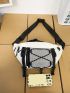 Mesh Panel Release Buckle Decor Fanny Pack