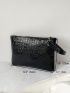 Crocodile Embossed Square Bag