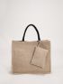 Minimalist Shoulder Tote Bag With Coin Purse