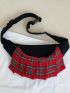 Tartan Pattern Fanny Pack