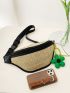 Mini Minimalist Straw Bag Without Bag Charm