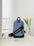 Mini Two Tone Zipper Front Sling Bag