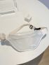 Minimalist Contrast Binding Transparent Fanny Pack