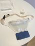 Minimalist Contrast Binding Transparent Fanny Pack