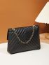 Mini Metal Decor Quilted Flap Square Bag