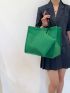 Minimalist Straw Bag With Purse