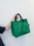 Minimalist Straw Bag With Purse