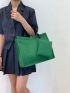 Minimalist Straw Bag With Purse