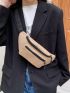 Color Block Straw Bag