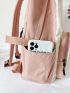 Cartoon Graphic Color Block Backpack