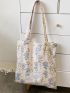 Floral Pattern Shopper Bag