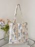 Floral Pattern Shopper Bag