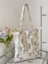 Floral Pattern Shopper Bag