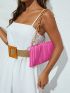 Minimalist Chain Ruched Bag