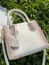 Mini Crocodile Embossed Square Bag