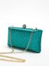 Mini Minimalist Rhinestone Decor Box Bag