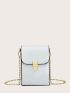 Mini Push Lock Flap Chain Square Bag