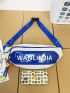 Letter Graphic Colorblock Fanny Pack Without Bag Charm