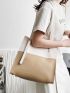 Two Tone Shoulder Tote Bag