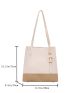 Two Tone Shoulder Tote Bag