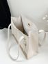 Two Tone Shoulder Tote Bag