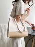 Two Tone Shoulder Tote Bag