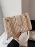 Quilted Detail Chain Square Bag