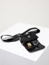 Mini Crocodile Embossed Chain Decor Belt Bag